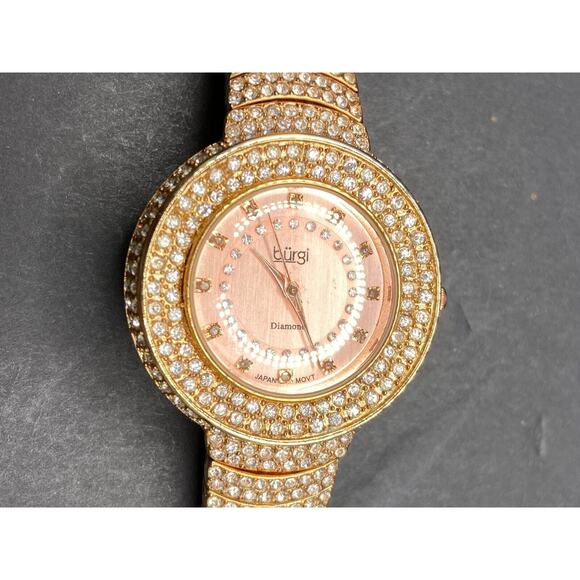 BURGI Diamond Markers Crystal Bezel Women’s Wristwatch BUR048RG Rose Gold Tone main image 5